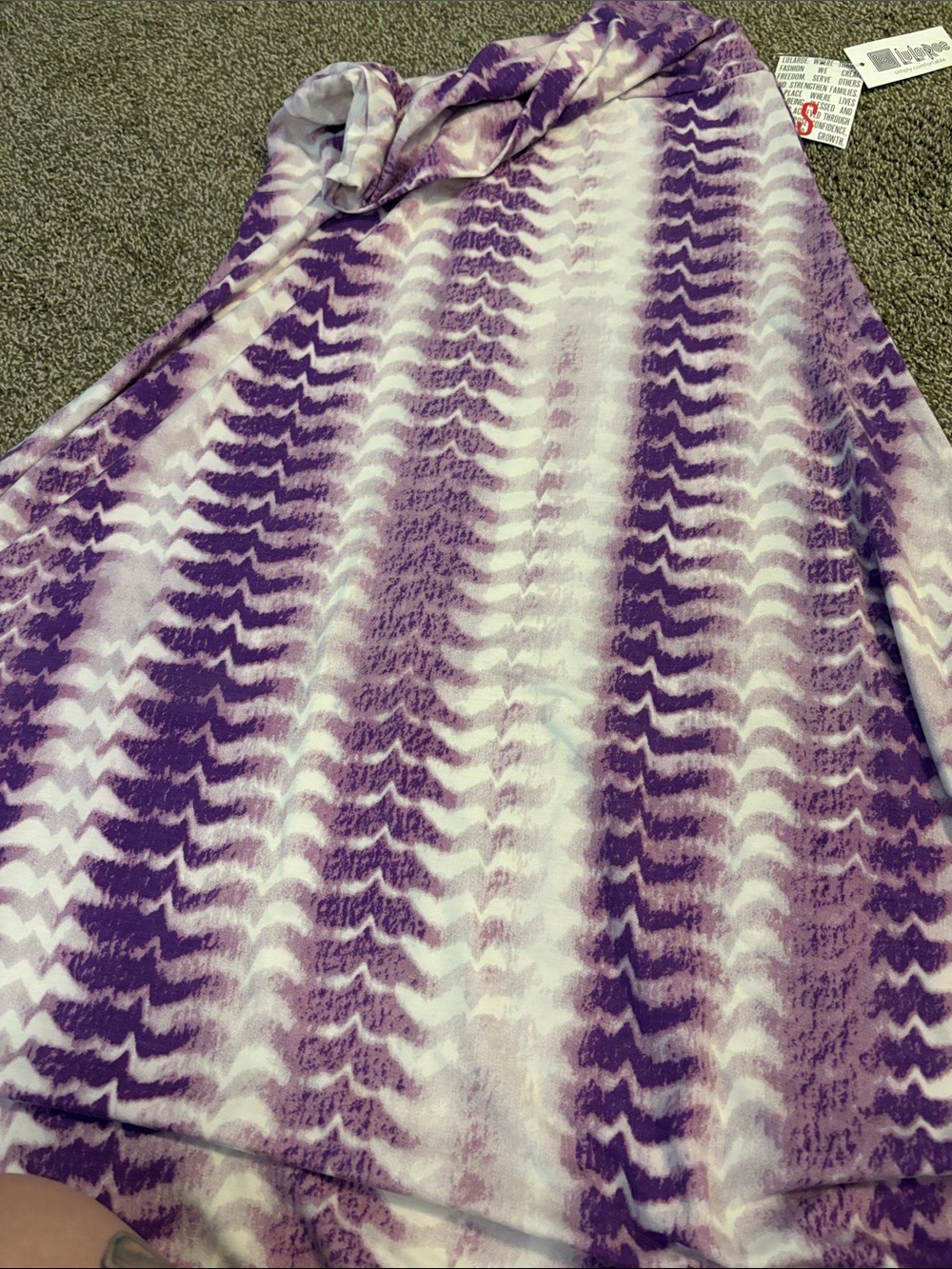 Girls' Purple Tie-Dye Knit Dress